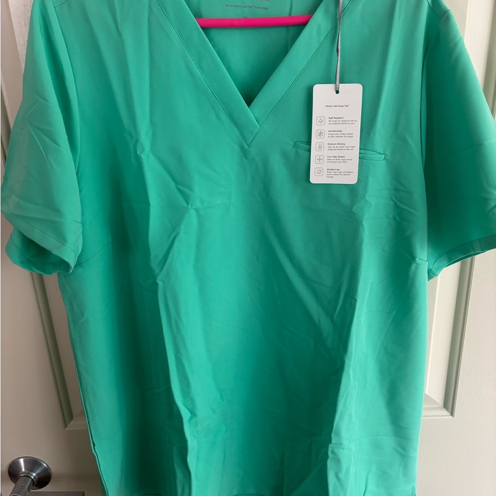 Mandala maternity scrub top surgical green XL NWT